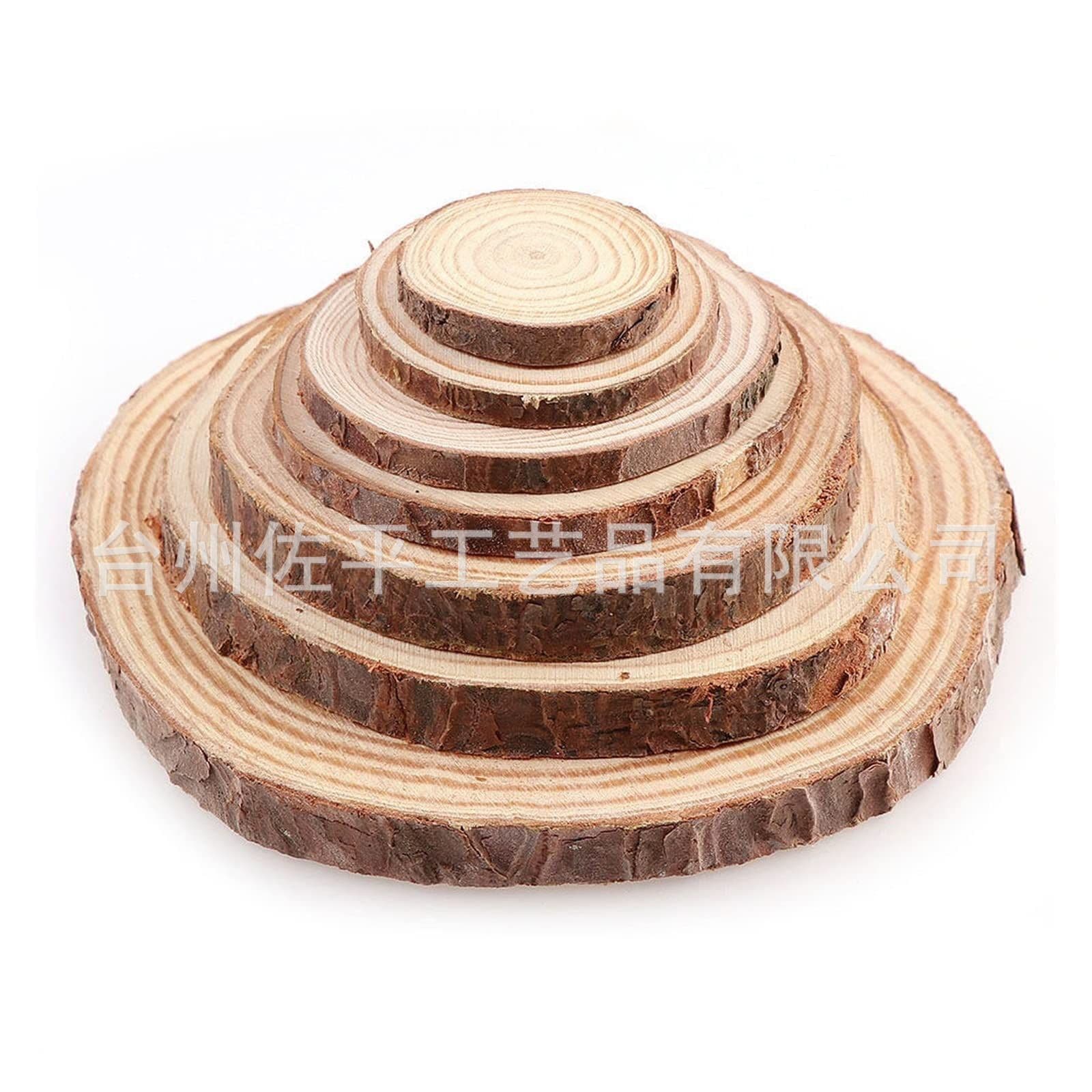 Wholesale Pine Wood Slices, Round Wood Slices for DIY Craft, Pre-drilled and Polished Pine Wood Slices Decoration, Children's Hand-painting Factory