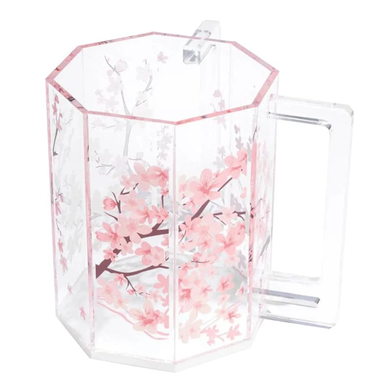 Judaica Clear Wash Cup Transparent Acrylic Two-Handle Netilat Yadayim Cup Jewish Two-Handle Cup Judaica Clear Wash