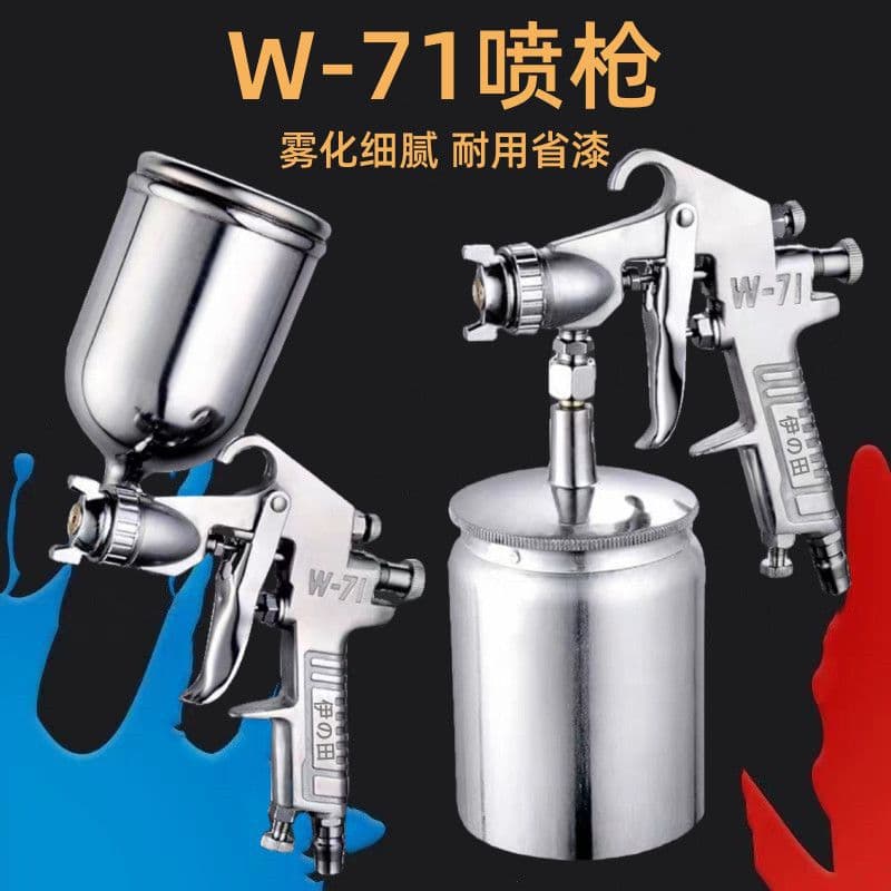 W-71/75/77 Spray Gun for Furniture and Automotive Paint, Adjustable Multi-Nozzle, Household Painting Supply Chain