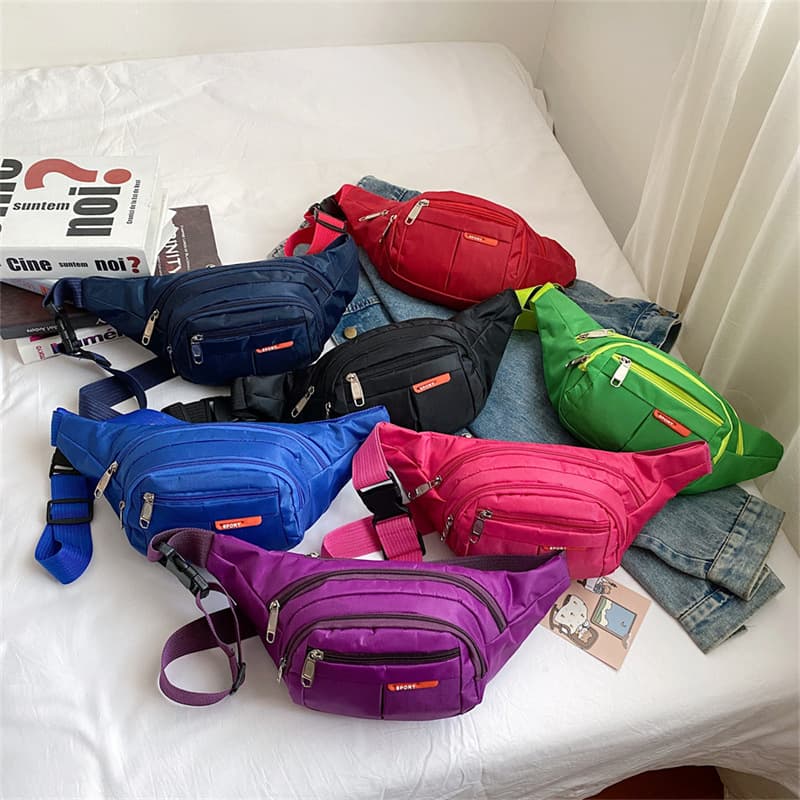 Men's Crossbody Waist Pack Sports Sling Bag Large Capacity Waterproof Outdoor Phone Wallet Cashier Bag