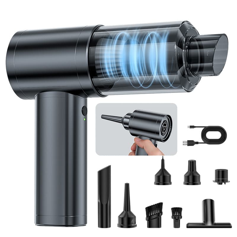 Car Vacuum Cleaner Cordless Brushless High Power Two-Speed Suction and Blowing 2-in-1 Home and Car Use Portable Handheld Mini