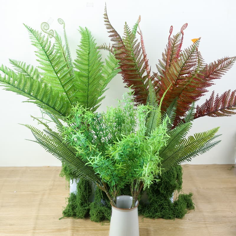 Large Bundle Artificial Fern Plants Boston Leaf Plant Wall Accessories Home Hotel Wedding Scene Photography Props