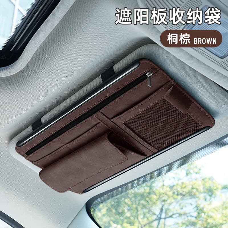 Car Eyeglass and CD Clip, Sun Visor Mounted Receipt/Card Holder, Vehicle Storage Accessory