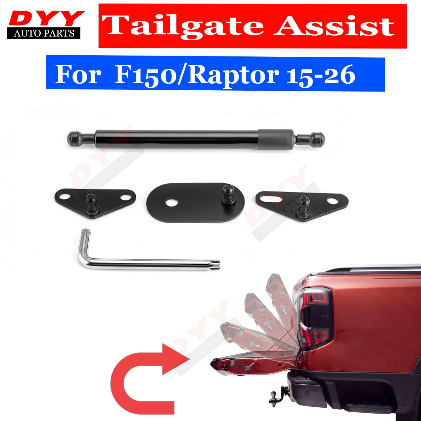 For 2015-2026 Ford F-150 Raptor Tailgate Damper Strut F-150/350/450 Tailgate Damping Rod