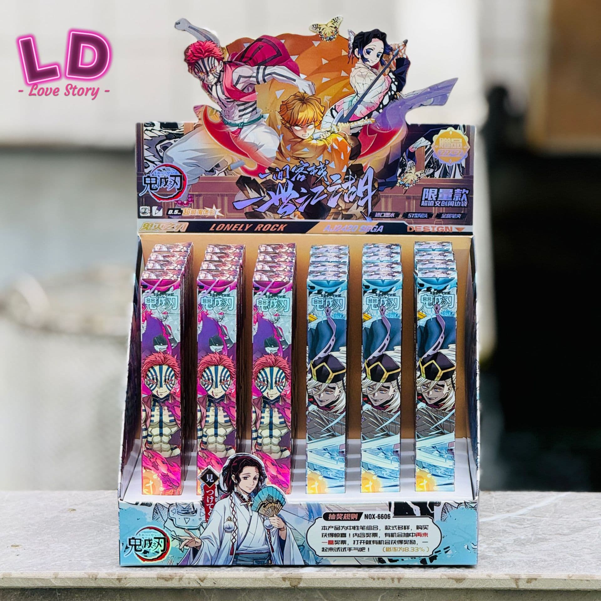New Demon Slayer Anime Blind Box Pen Gel Ink Pen Buy 22 Get 24 Student Stationery Gift Figurine