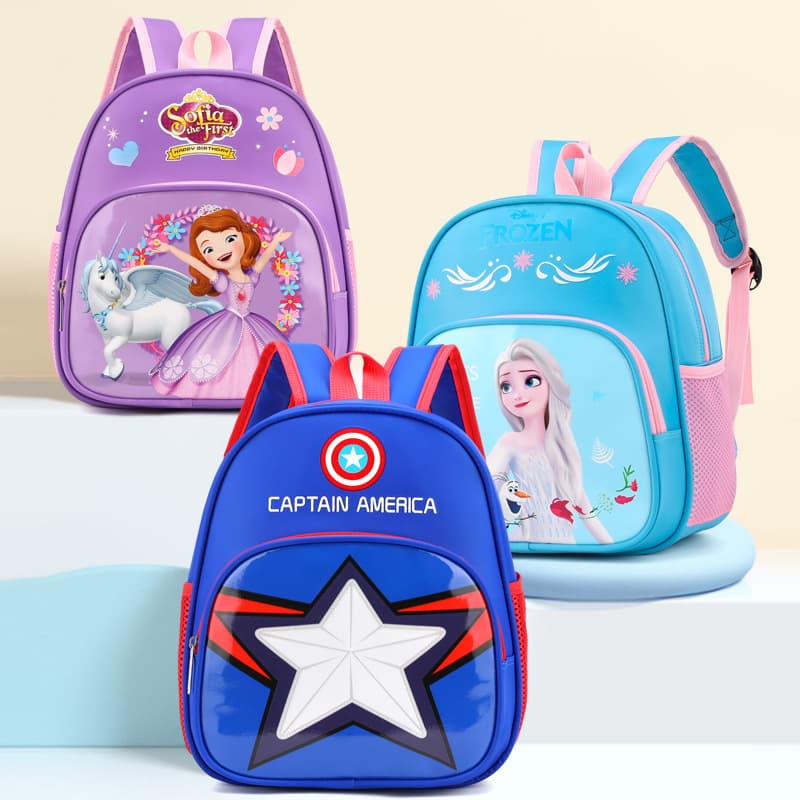 Kindergarten Cartoon School Bags Children's Backpacks Boys and Girls Lightweight Spine Protective School Bags Sofia Backpack
