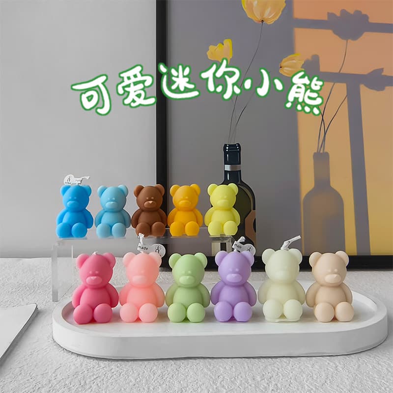 Mini Bear Scented Candle Wholesale Creative Home Atmosphere Decoration Birthday Gift Souvenir Shaped Candle