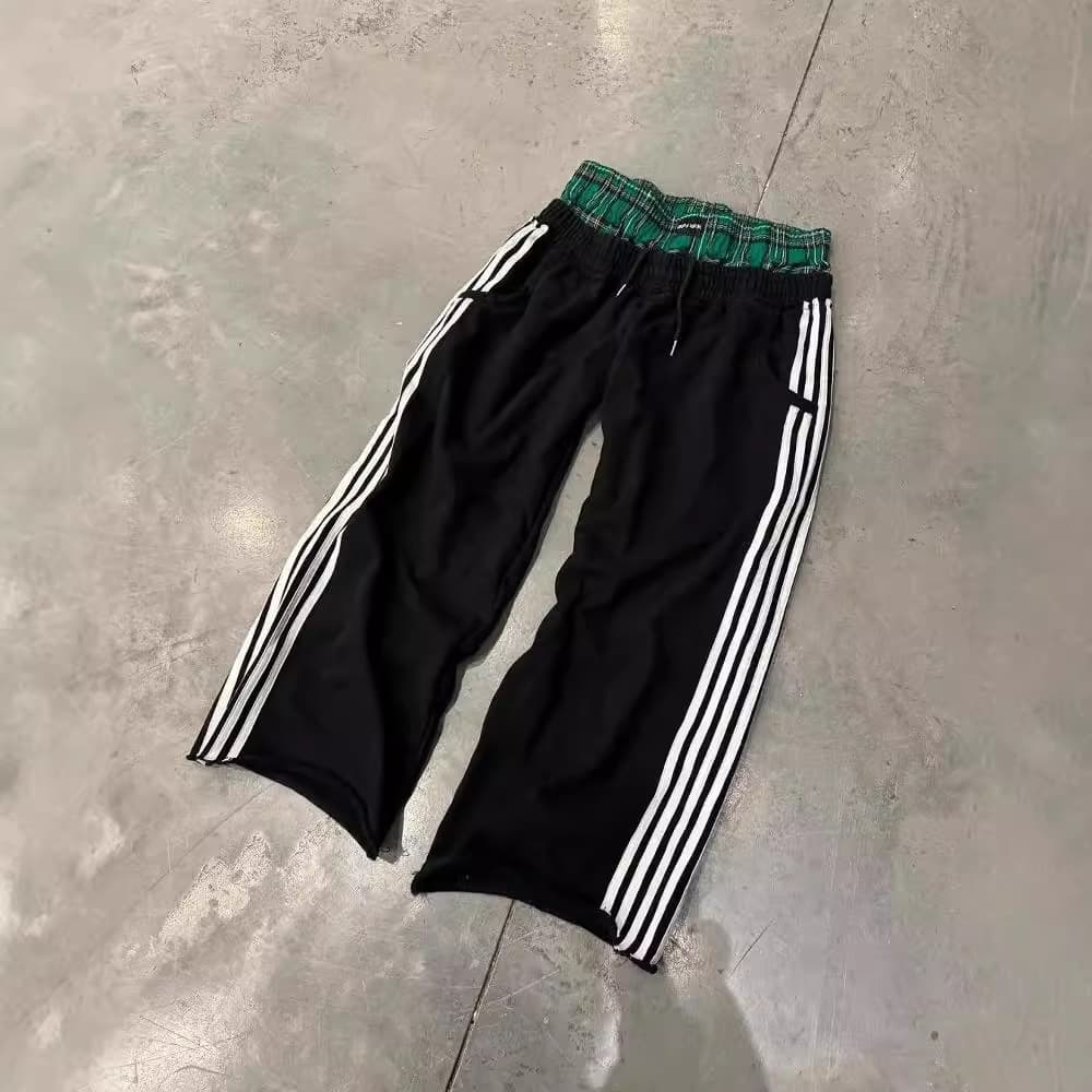 2024 New Harajuku Style Striped Casual Pants For Men And Women Vintage Loose Fit Y2K Hip Hop Sweatpants Fashionable Simple Desig