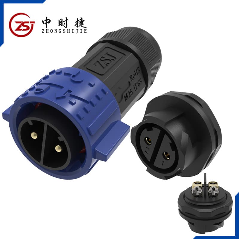 m25 panel connector wire-to-board buckle self-locking flange reverse mounting CQC certified waterproof connector screw locking style