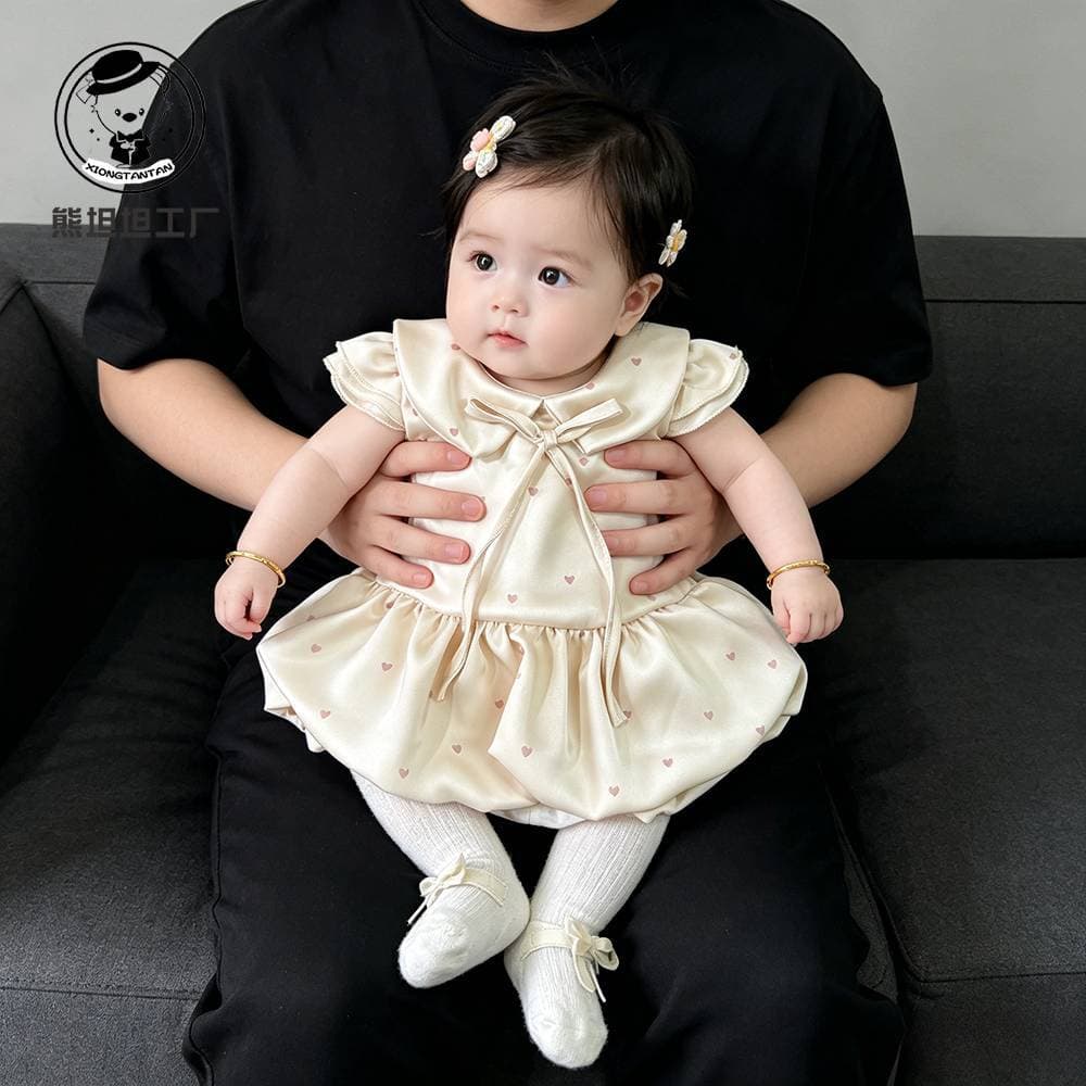 Baby jumpsuit, summer thin infant clothes, little princess dress, summer fashionable little month-old outing clothes