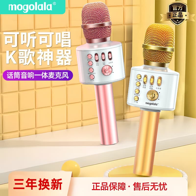 Microphone Speaker All-in-One Home Karaoke Mic Wireless Bluetooth Microphone for KTV