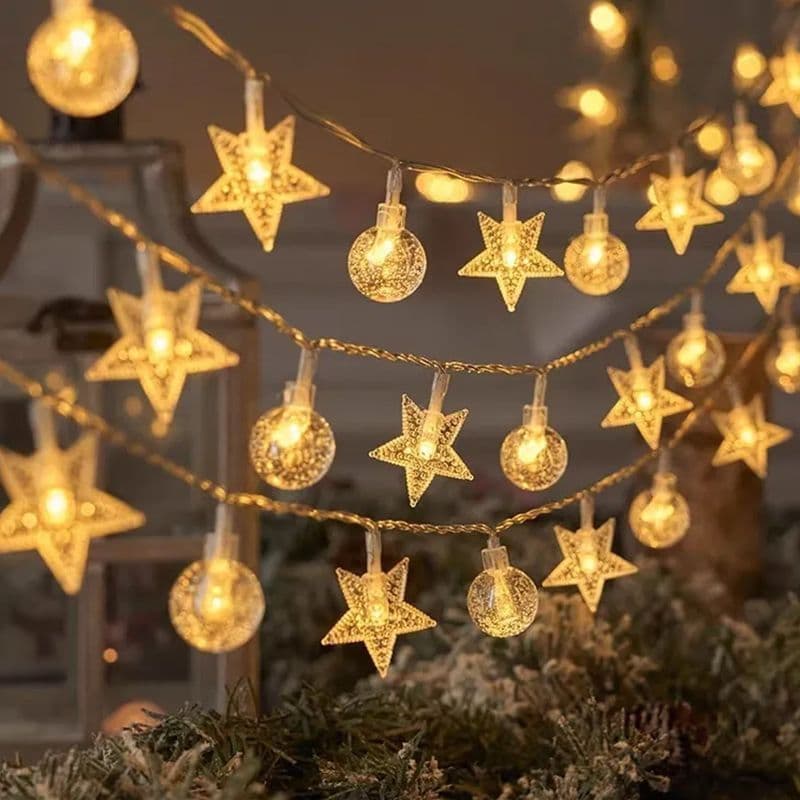 Fairy light string stall star light camping canopy light atmosphere lamp outdoor night market decorative light factory cross-border wholesale