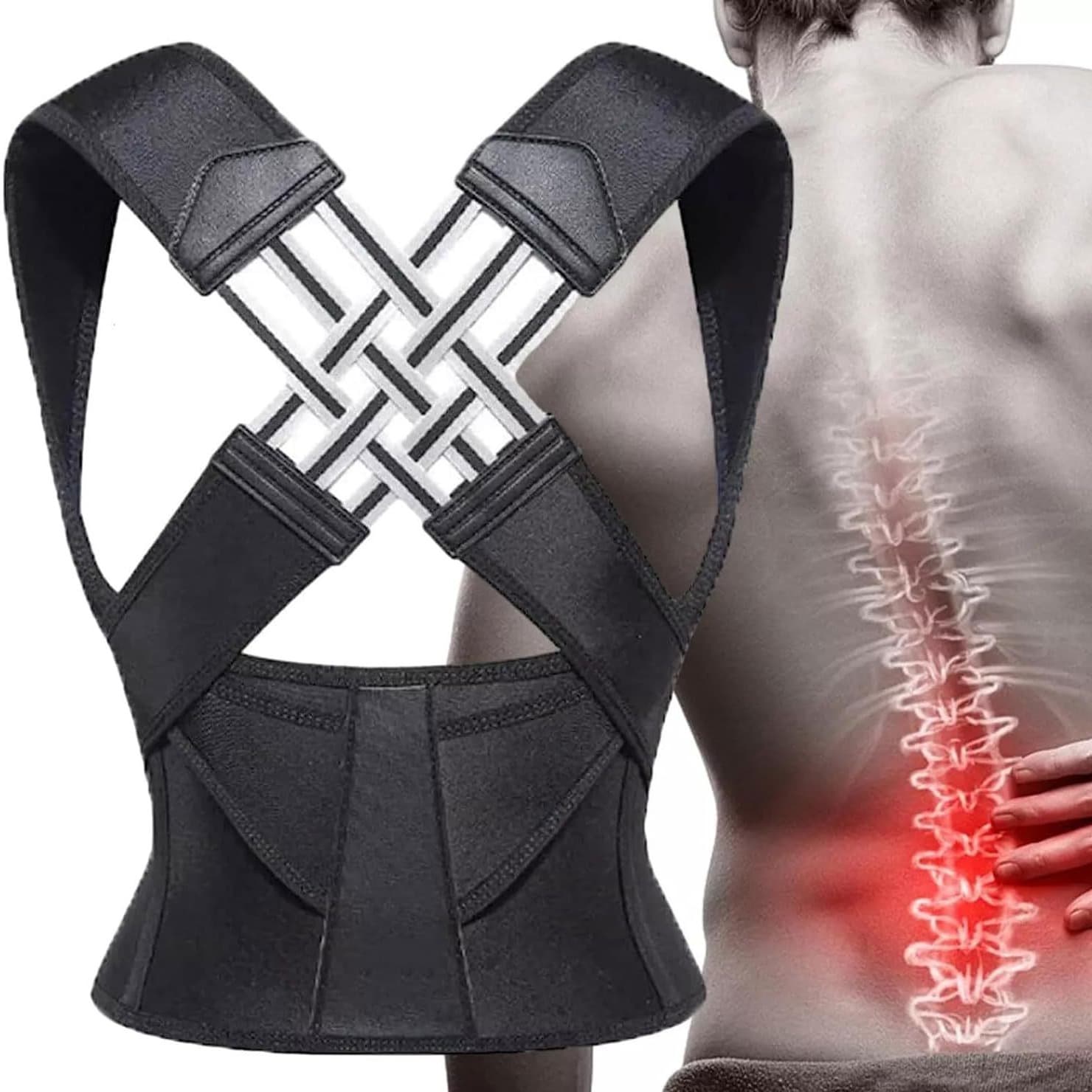 Cross-border adult men and women posture corrector belt, shoulder opener, anti-hunchback corrector, back correction belt, waist support, TikTok bestseller
