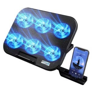 Increasingly Cool F3 Laptop Cooler with Phone Stand 6-Core Cooling Gaming Notebook Radiator Stand
