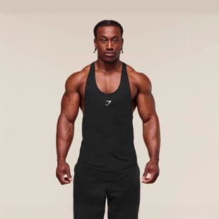 GYMSHARK Men's Workout Fitness Slim Fit Vest Casual Breathable Stretch Fitness Vest Shark