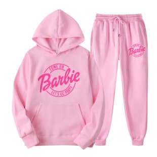 European and American Fashion Women's Printed Sweatshirt Set, Sporty Casual Hoodie Set, Sweet and Cute Style for Women