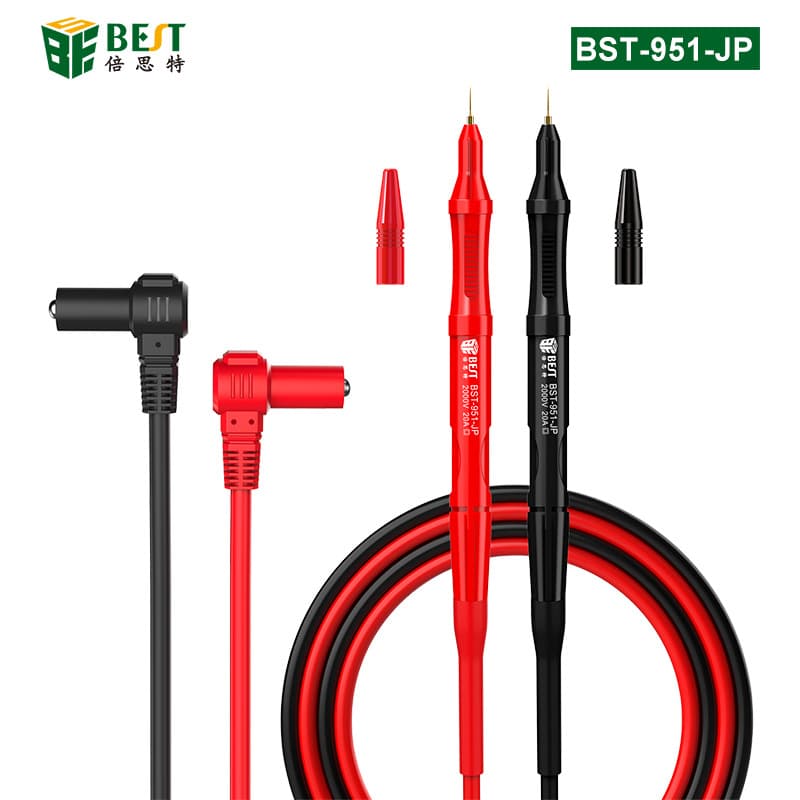 BESTEP Spring Probe Multimeter Test Leads, Ultra-Fine Tip Leads with Silicone Anti-Freeze Wire, Digital/Analog Multimeter Replaceable Tip