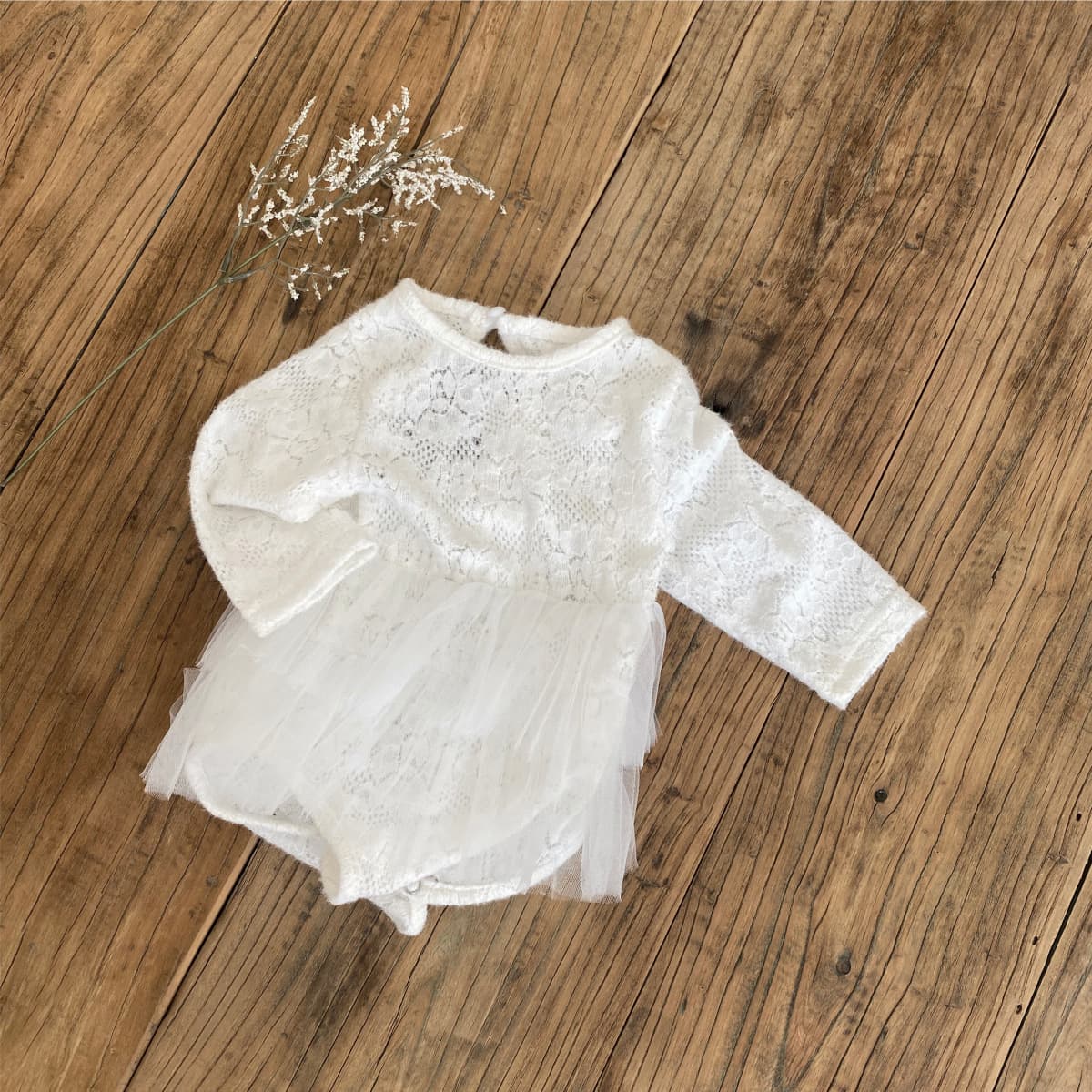 Baby Girl Clothes Spring Summer Infant Solid Lace Mesh Princess Romper Toddler Elegant Onesie