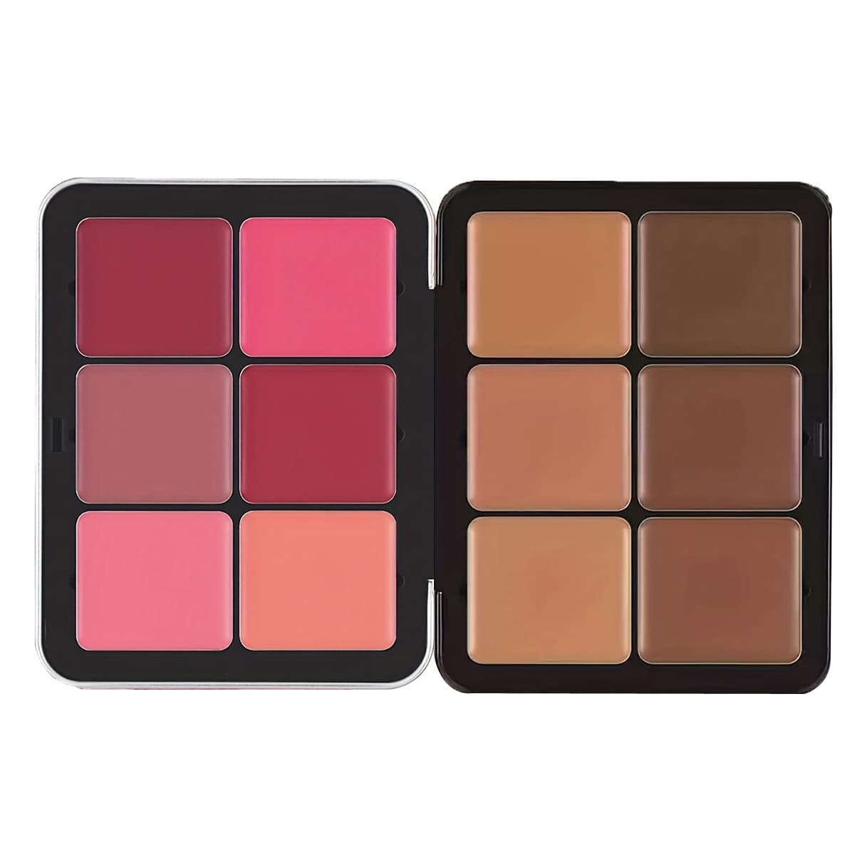 2026 Cross-border 12-Color Iron Box Blush Palette Multi-purpose Matte Long-lasting Concealer Shimmer Highlighting Multi-color Blush Cream