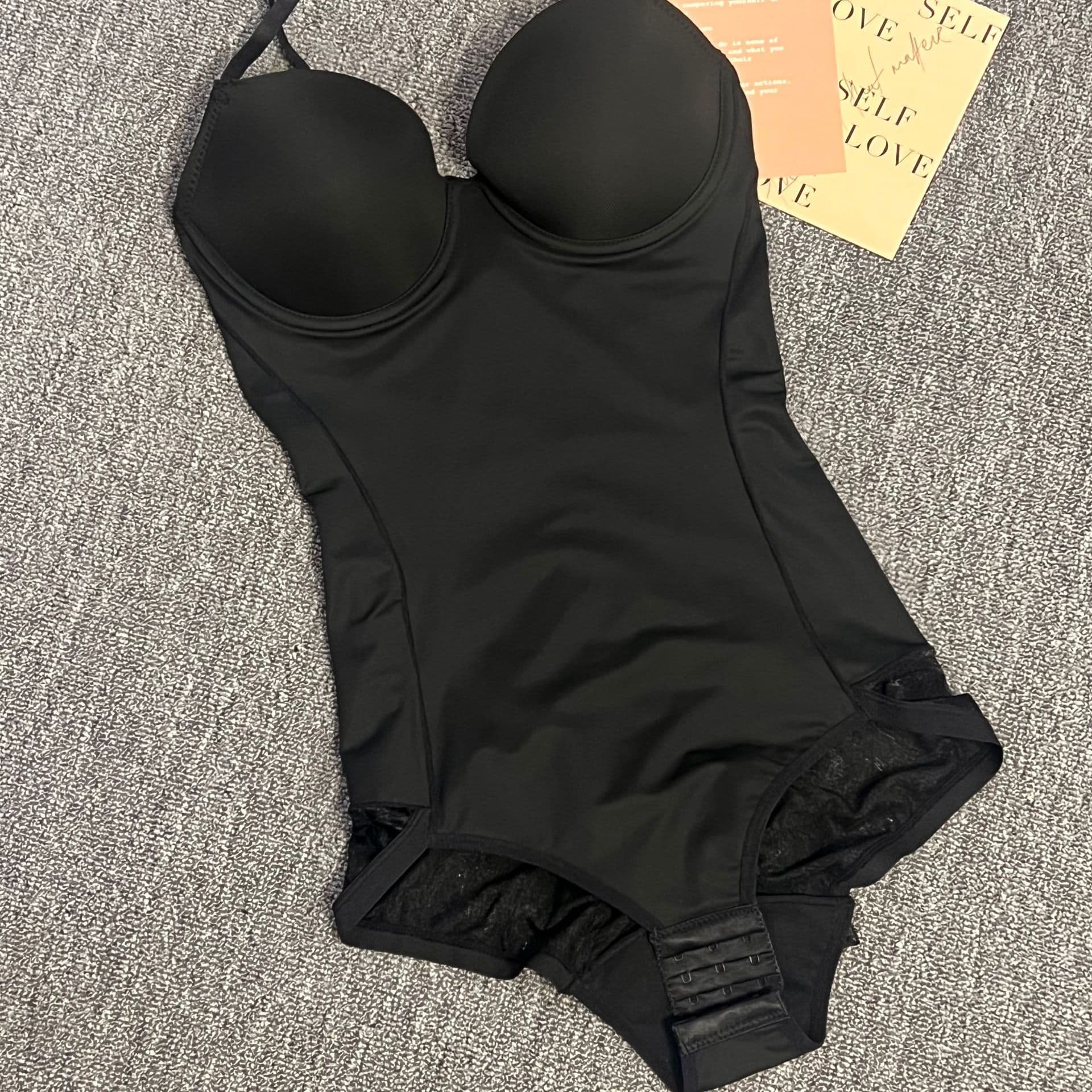 European and American cross-border bodysuit shapewear with bra enhanced version postpartum tummy control bust support seamless lace body shaper.
