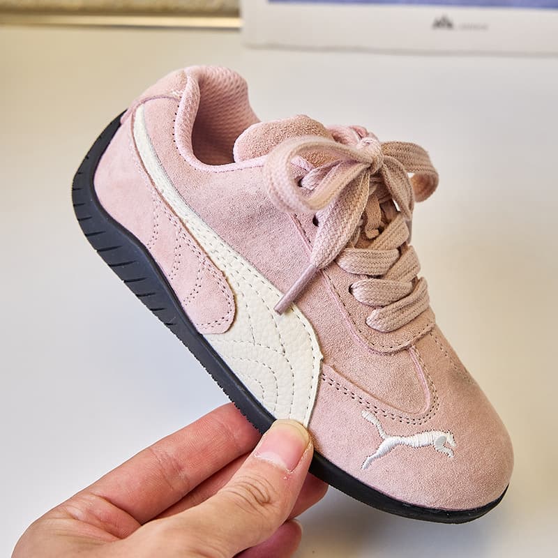2025 Autumn New Trendy Hummer Boys Skate Shoes Versatile Girls Casual Shoes Stylish Children Sports Shoes Genuine Leather Kids Shoes