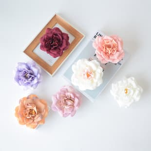 Wild Rose Head Flower, Artificial Silk Flower Fake Flower, European Vintage Autumn Color for DIY Handmade Wedding Flower Wall