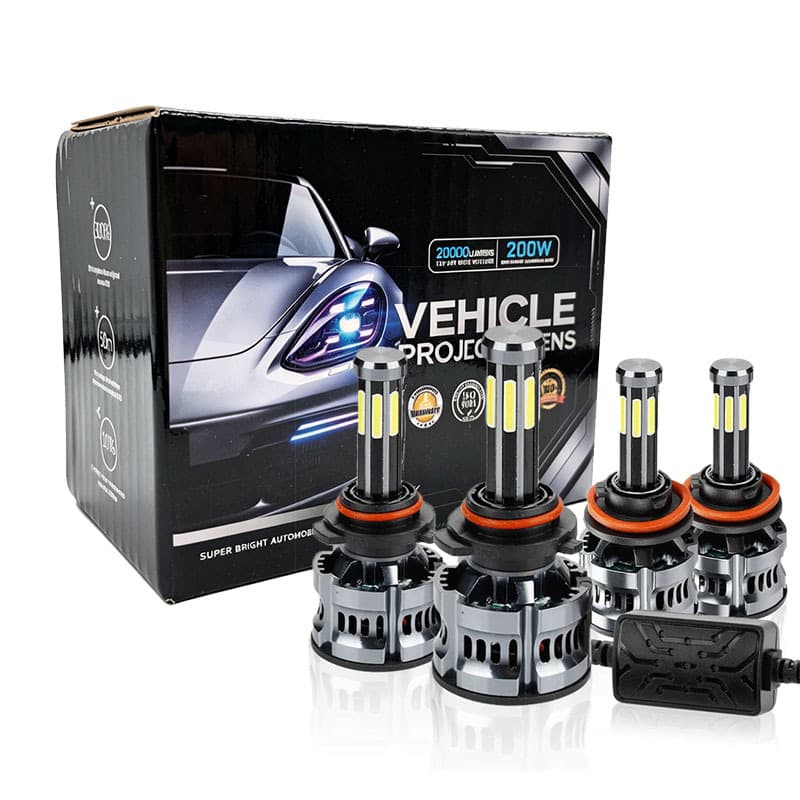 8/10/12/16-Side Emitting LED Car Headlight H1/H4 H7 H11 9005 360-Degree Front