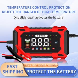 JINNUOYI 12V Charger Motorcycle Battery Charger Car Battery Charger Auto Shut-off When Full