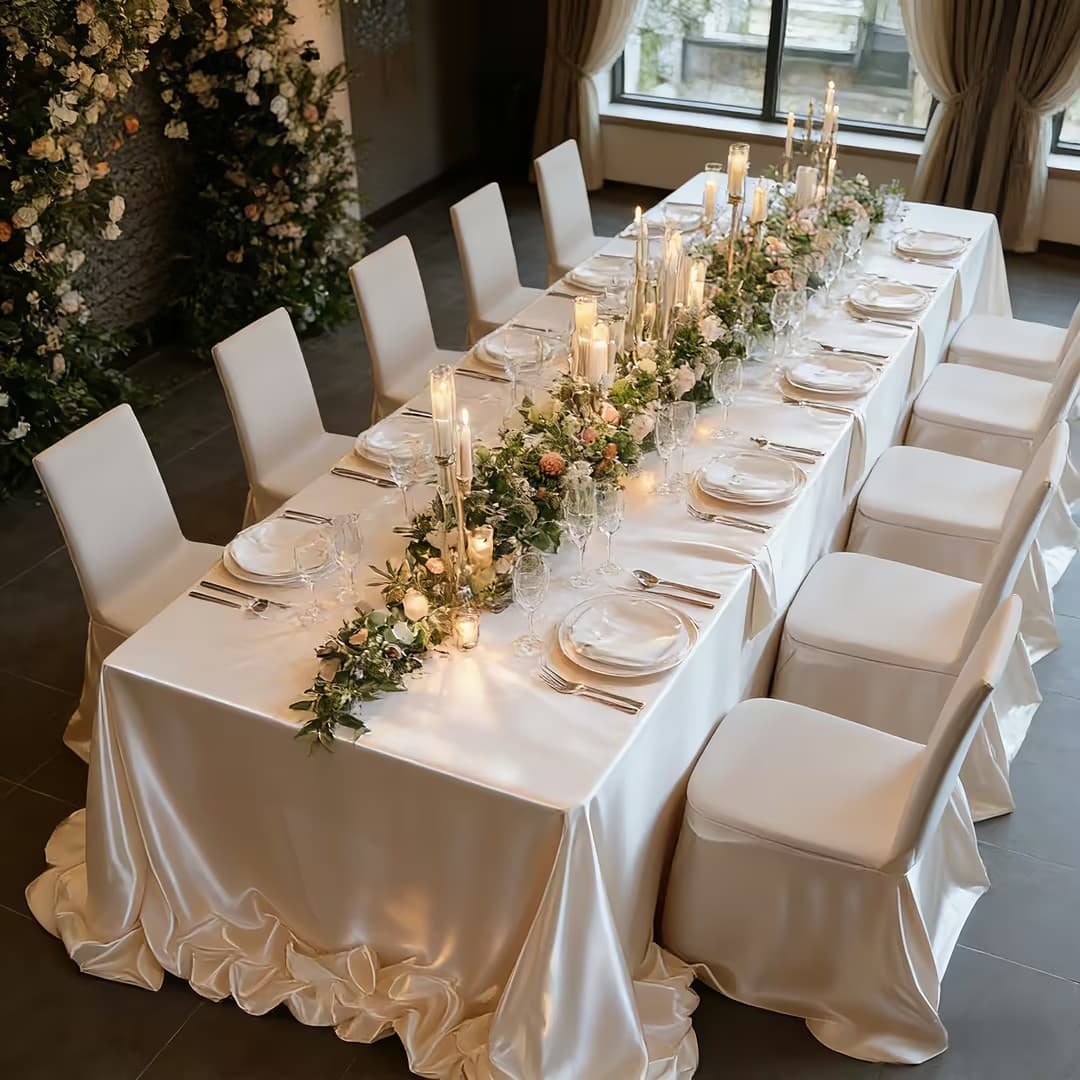 Salon Event Tablecloth Luxury High-End Modern Minimalist Style Rectangular Conference Table Dessert Table Cover