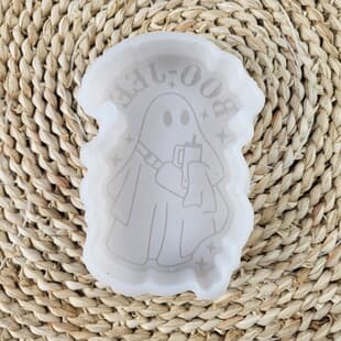Z0093 Halloween Ghost BOO Aroma Mold Crystal Resin Silicone Mold DIY Decorative Silicone Mold