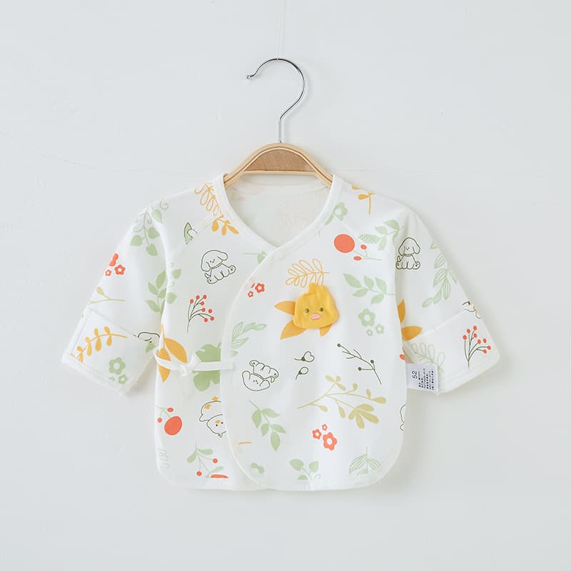 Newborn Baby Spring Autumn Half-Back Top Infant Winter Summer Base Layer Double-Layer Belly Protector Sleepwear for Boys and Girls