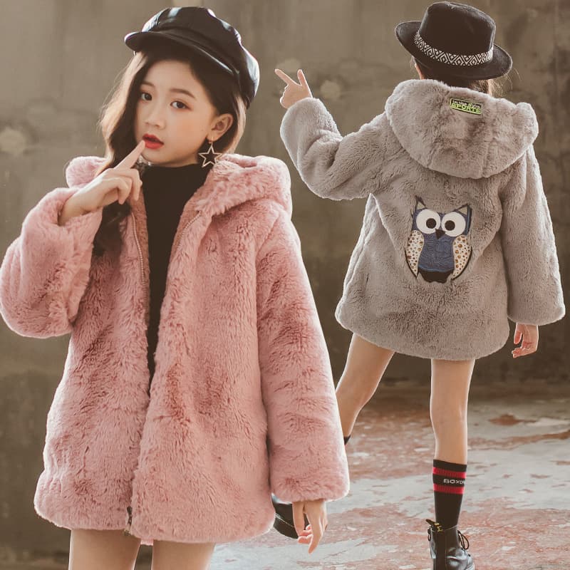 Girls' Internet-Famous Knitted Sweater 2025 New Style Children's Fleece-Lined Thickened Winter Jacket, Mid-Child Autumn/Winter Fashionable Coat