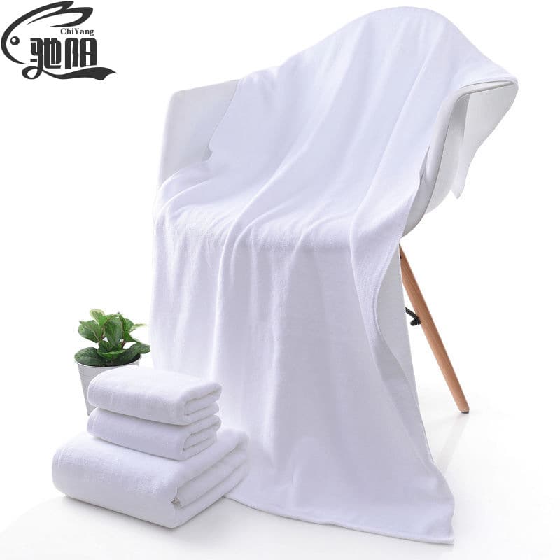 Hotel bath towels pure cotton thickened five-star guesthouse white bath towels, beauty salon bath, inn absorbent hotel bath towels