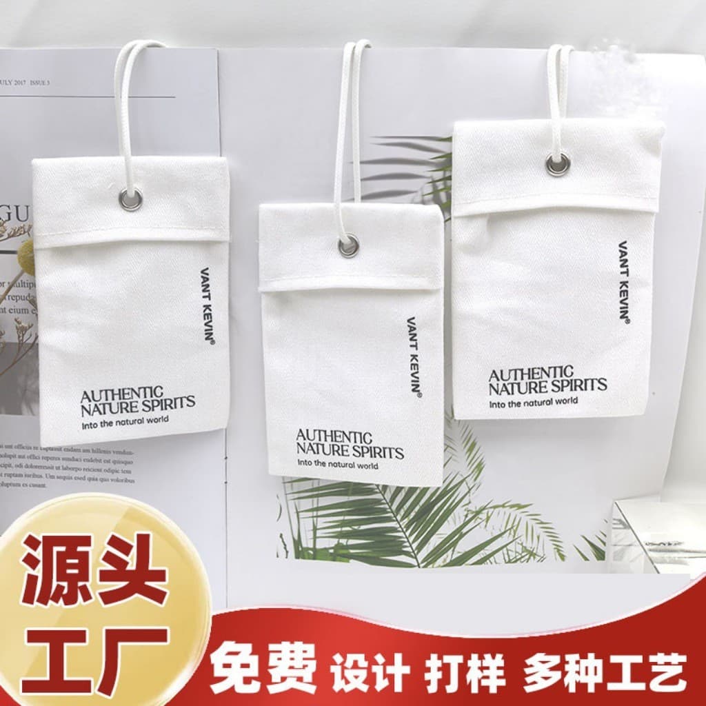 Customized sachets, fragrances, wardrobe aromatherapy sachets, sachet liners, white canvas bags, car aromatherapy, wardrobes