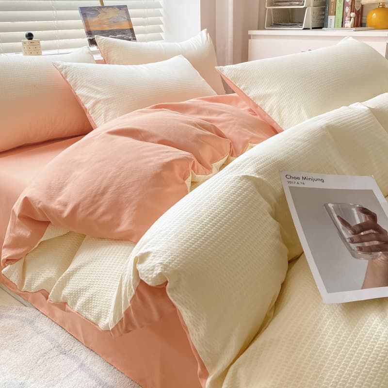 Bedding Set 4-Piece Sheet Duvet Cover Pillowcase Student Dorm 3-Piece Brushed Nantong Home Textiles