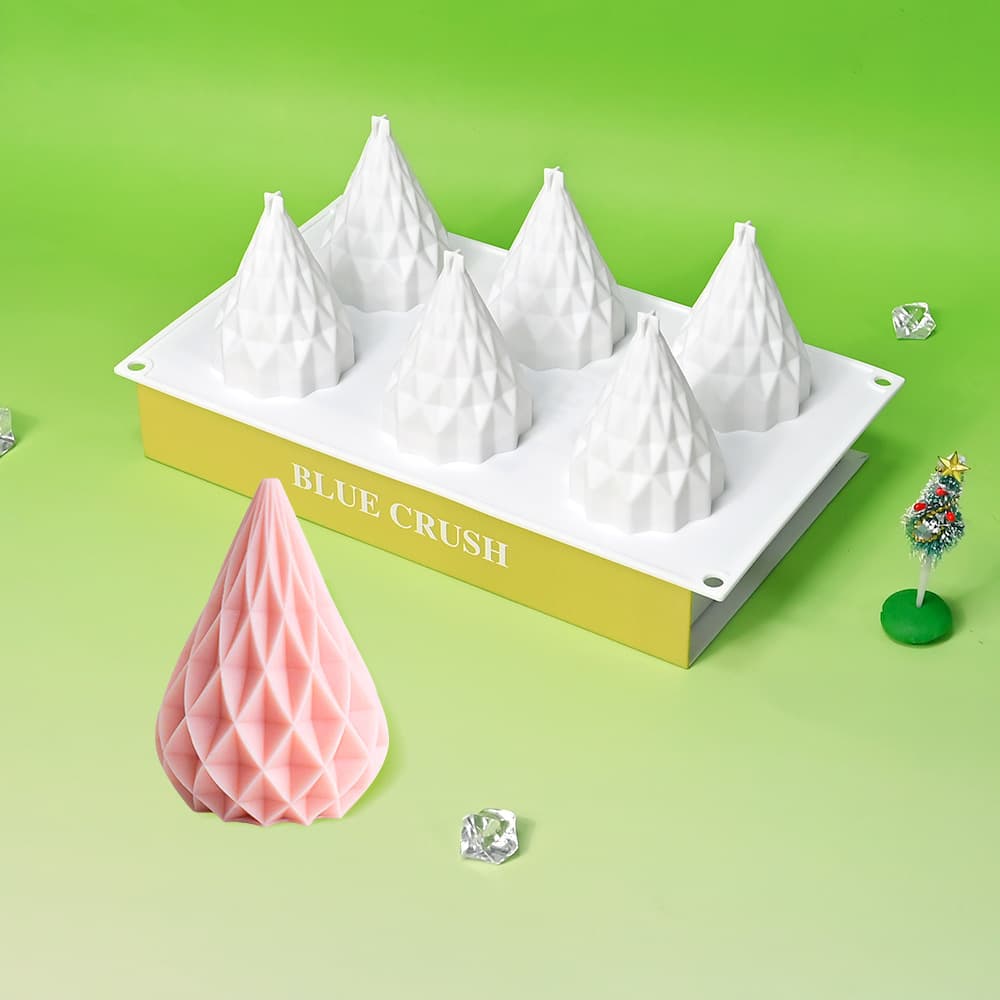 Christmas Christmas Tree Mousse Silicone Mold French Pastry Christmas Decoration Scented Candle Mold Cake Baking Tool