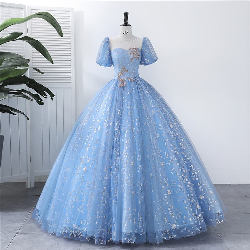 2026 New Blue Dress Student Art Exam Performance Vocal Beauty Solo Banquet Piano Performance Annual Meeting Tutu Skirt