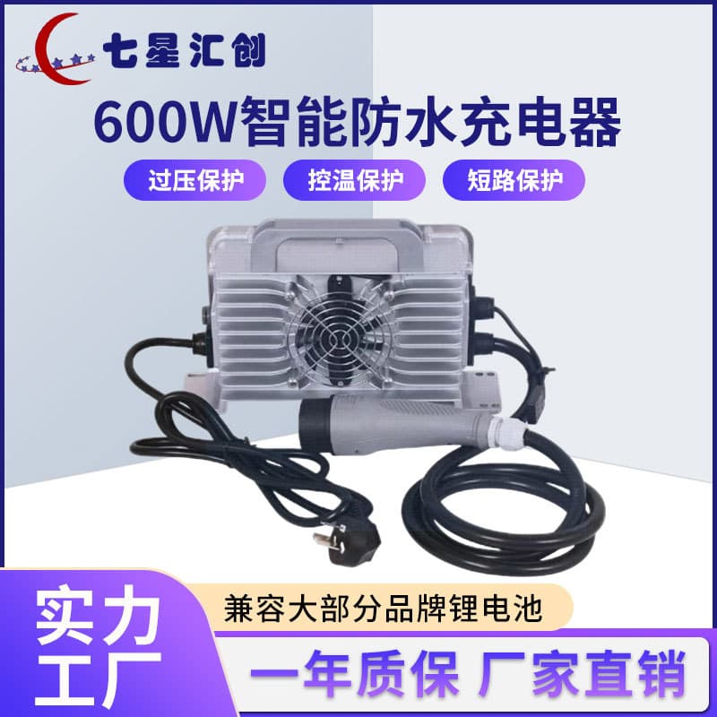 600W Charger Electric Four-Wheel Vehicle Onboard Lithium Battery High-Power Waterproof Charger Sightseeing Car Battery Charger