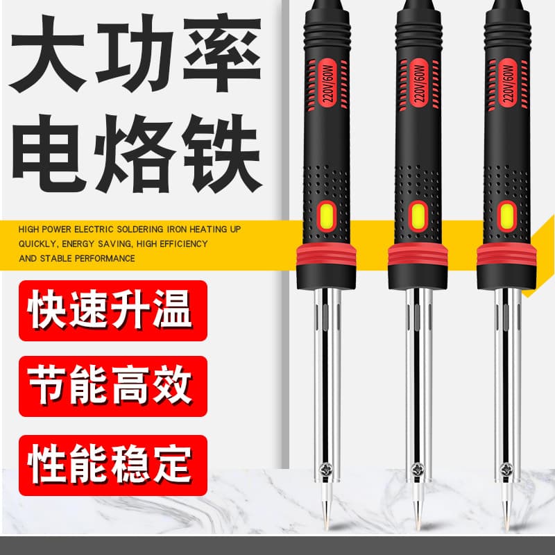 External Heating Electric Soldering Iron High Power 80W 100W 150W 200W 300W, Electric Soldering Pen, Flat Tip Lead-Free Straight Soldering Iron Tip