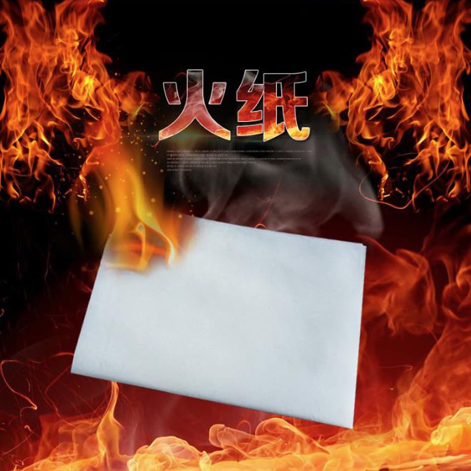 Magic paper flame paper, ashless paper, magic prop, rose paper in stock, happy birthday burn card factory direct.