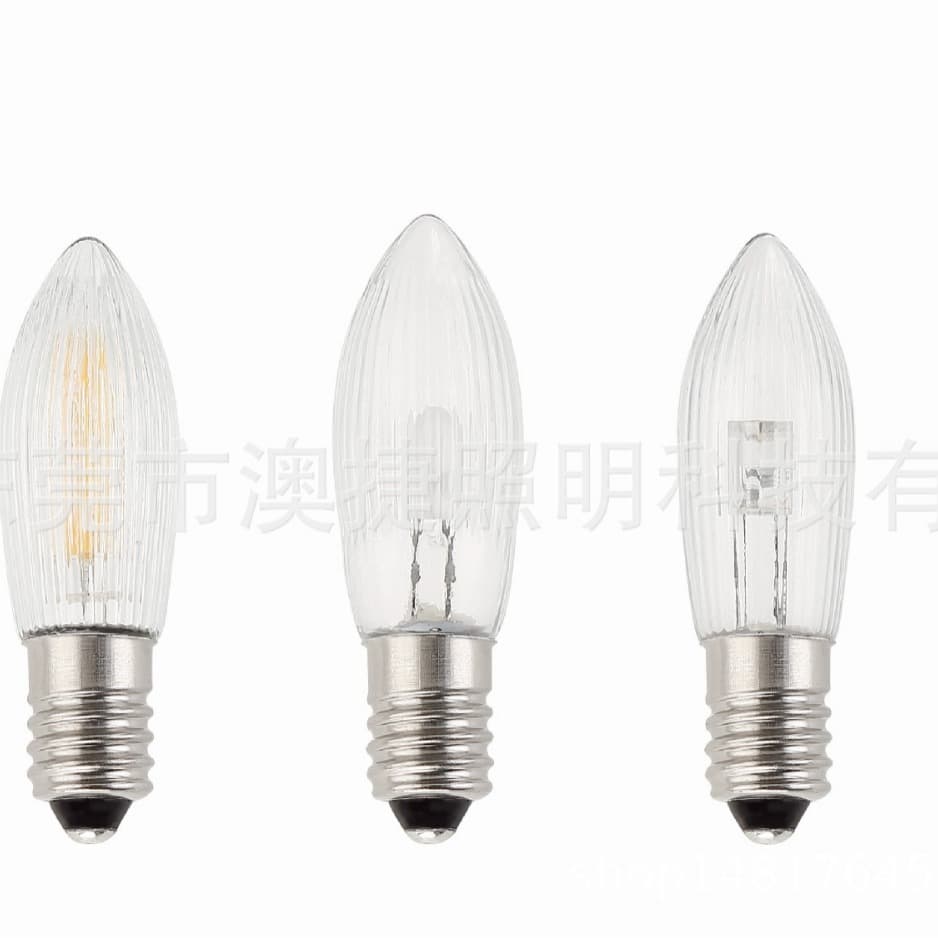 Factory direct E10 C6 LED olive bulbs (1LED/2LED), full/half textured bulbs, patterned bulbs.