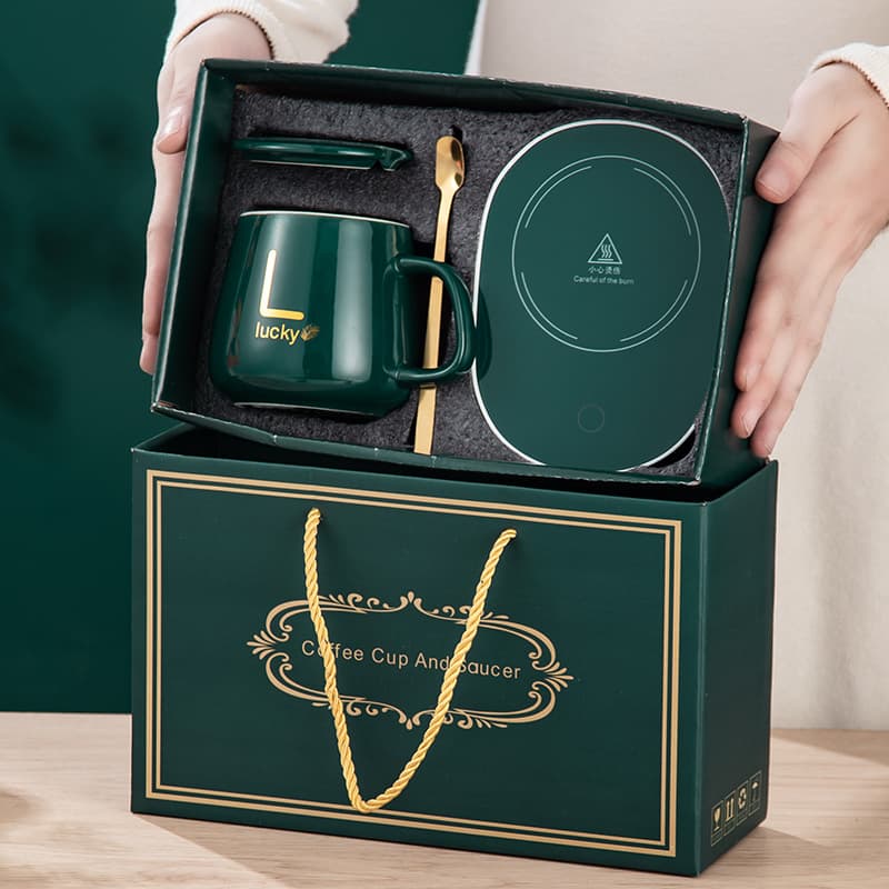 Ceramic Mug Constant Temperature 55°C Afternoon Tea Coffee Cup for Office Elegant Gift Box Premium Feel Teacher Gift