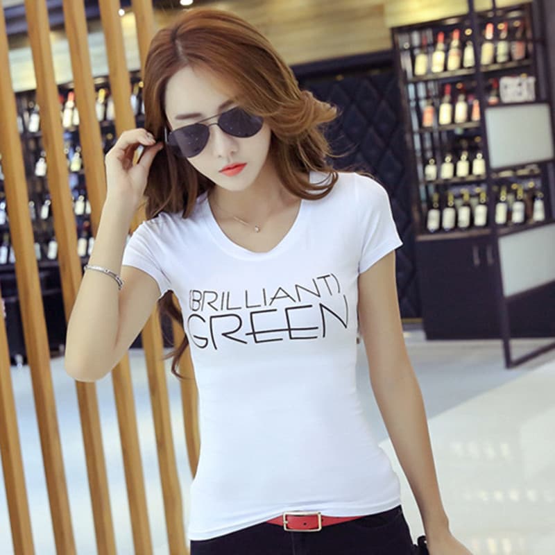 Korean Chic Summer Top Women's New Fashion Slim Casual Short Sleeve T-Shirt Harajuku Top