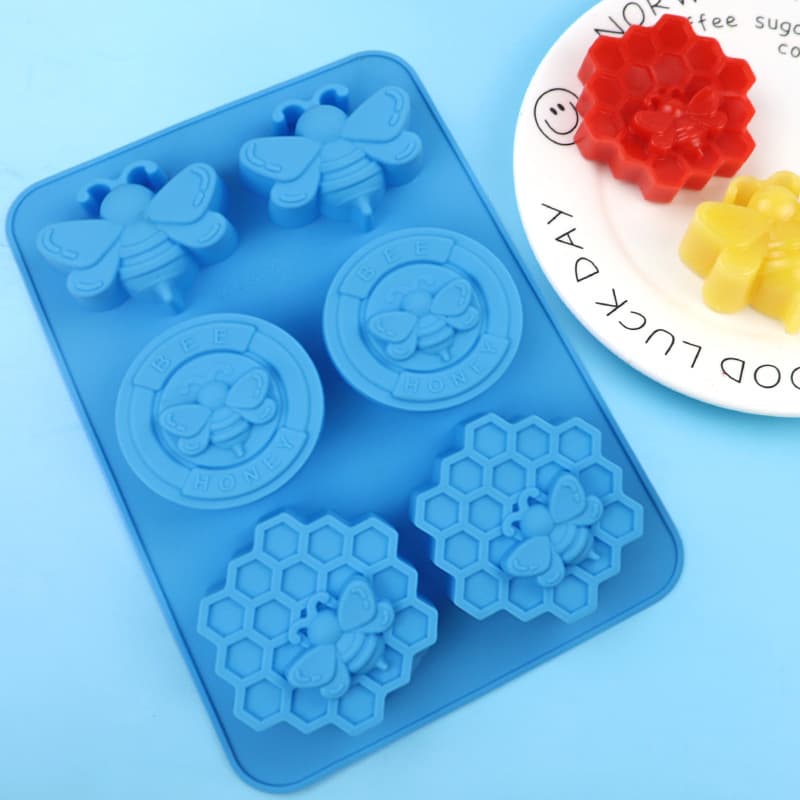 Wholesale 6-Cell Honeycomb Silicone Cake Mold, Home Baking, Handmade Soap Mold for Essential Oils