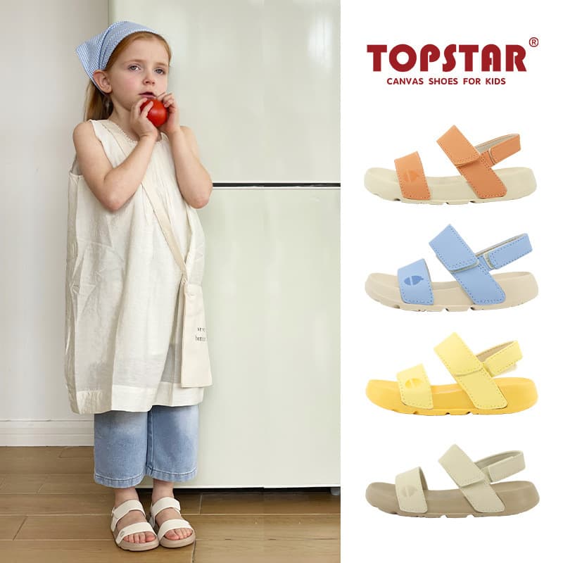 TS Genuine Children's Sandals Summer New Style Boys Girls Open Toe Beach Shoes Lightweight Soft Sole Roman Sandals 1713