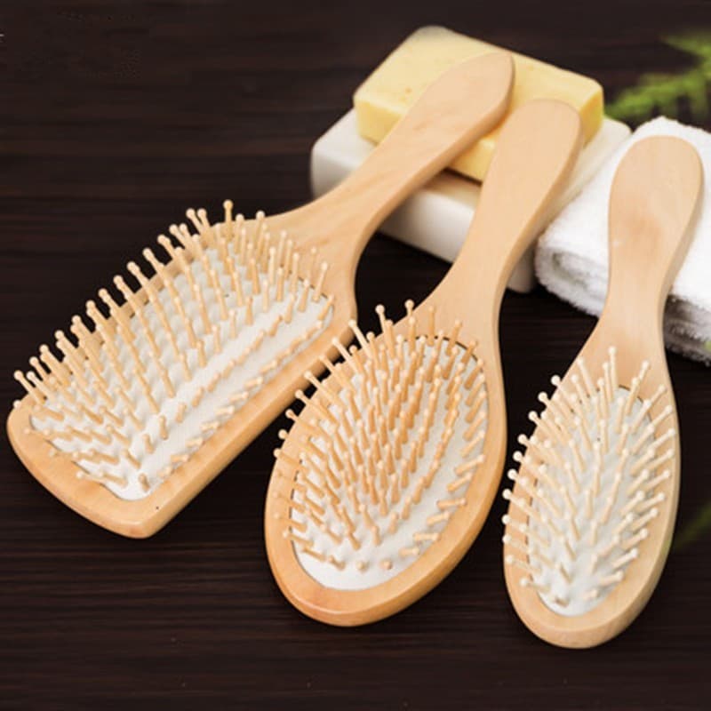 Inflatable Comb Head Massage Meridian Wooden Comb Household Anti-Static Hair Large Plate Massage Head Wood
