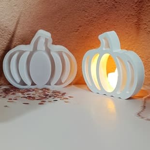 S1790 Hollow Pumpkin Ornament Tabletop Decorative Cement Plaster Mold DIY Silicone Mold