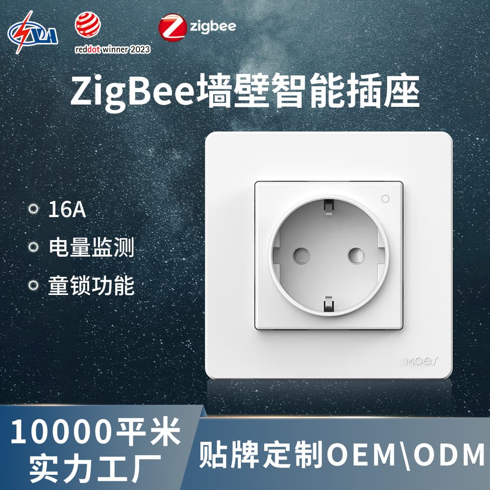 Tuya Smart Home Zigbee Wall Smart Socket EU/UK Standard App Remote Control Energy Monitoring Socket