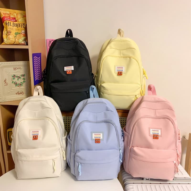 Backpack nylon cloth school bag 2024 new backpack Korean version fashionable sweet simple bag Internet celebrity hot style bag