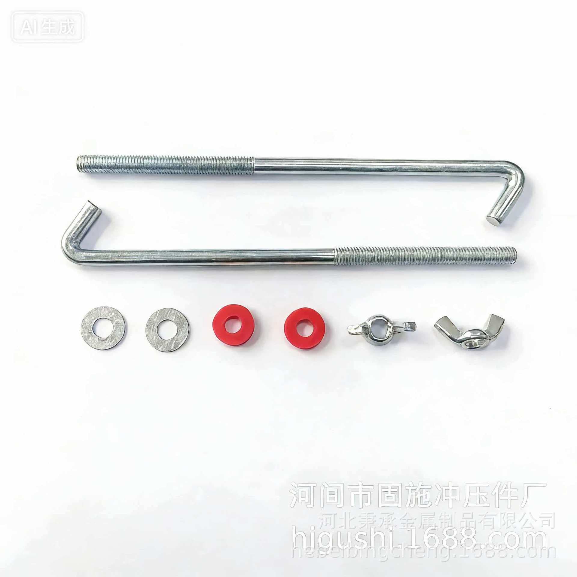 Factory Sales Battery Fixing Screw, Thick and Thin Threaded Rod, Automotive Battery Fixing Screw, Rebar Galvanized Screw